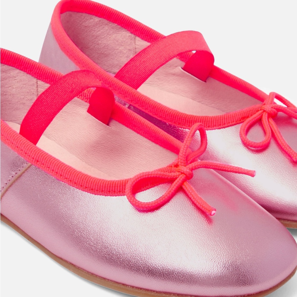 Jacadi Metallic leather ballerinas